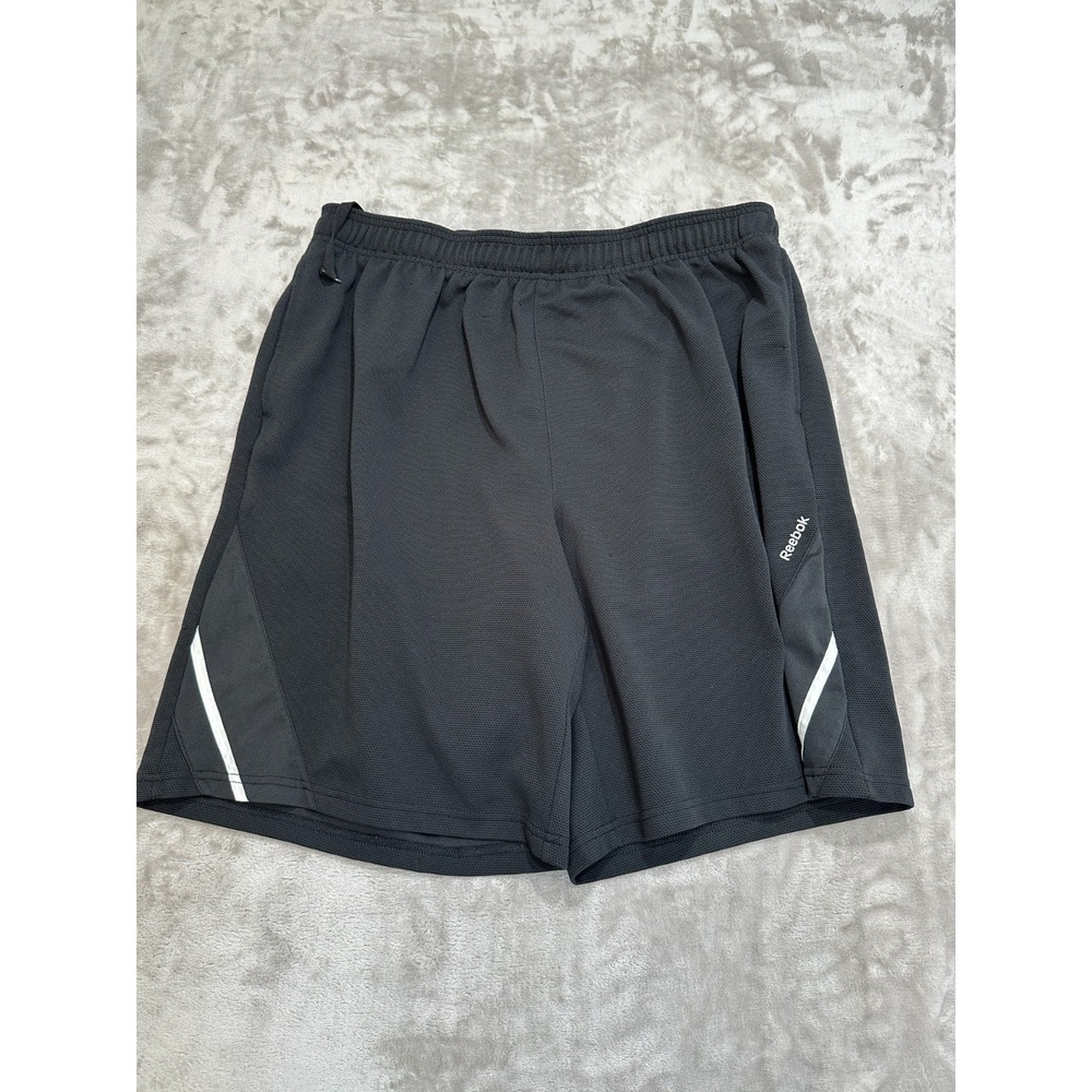 Reebok Basketball Shorts Mens Size XXL 2XL Black Pockets Drawstring EUC‎